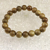 Japanese Natural Jindai Koyamaki Umbrella Pine Wood 10.5mm Bead Bracelet 6.05g (ID:59524)