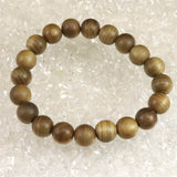 Japanese Natural Jindai Koyamaki Umbrella Pine Wood 10.5mm Bead Bracelet 6.05g (ID:59524)