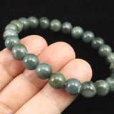 Japanese Natural Light Color Solomonite 8mm Bead Bracelet 17.7g (ID:59844)