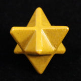 Japanese Natural Yufu Yellow Jasper 14mm Star Polyhedron 5.0g (ID:59978)