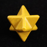 Japanese Natural Yufu Yellow Jasper 14mm Star Polyhedron 5.0g (ID:59978)