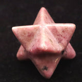 Japanese Natural Rhodonite 22mm Star Polyhedron 6.1g (ID:60013)