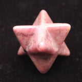 Japanese Natural Rhodonite 22mm Star Polyhedron 6.1g (ID:60013)