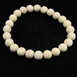 Japanese Natural Yellow Tatsuyama Tuff 8mm Bead Bracelet 16.2g (ID:60244)