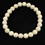 Japanese Natural Yellow Tatsuyama Tuff 8mm Bead Bracelet 16.2g (ID:60244)