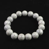 Japanese Natural Omi Rhyolite 12mm Bead Bracelet 40.7g (ID:61041)