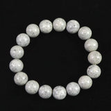 Japanese Natural Omi Rhyolite 12mm Bead Bracelet 40.7g (ID:61041)