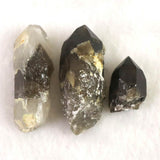 Japanese Natural Morion Black Quartz 21mm Rough Stone Set of 3 27.8g (ID:61138)