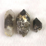 Japanese Natural Morion Black Quartz 21mm Rough Stone Set of 3 27.8g (ID:61138)