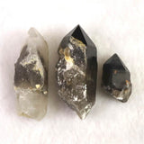 Japanese Natural Morion Black Quartz 21mm Rough Stone Set of 3 27.8g (ID:61138)