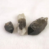 Japanese Natural Morion Black Quartz 21mm Rough Stone Set of 3 27.8g (ID:61138)