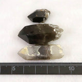 Japanese Natural Morion Black Quartz 21mm Rough Stone Set of 3 27.8g (ID:61138)