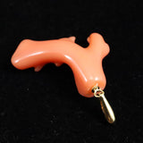 Japanese Natural Gem Coral Pendanttop 2.78g (ID:61663)