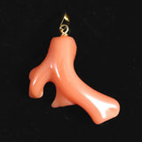 Japanese Natural Gem Coral Pendanttop 2.78g (ID:61663)
