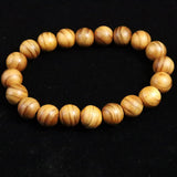 Japanese Natural Ise Cedar Wood 11mm Bead Bracelet 6.62g (ID:61694)
