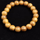 Japanese Natural Ise Cedar Wood 11mm Bead Bracelet 6.62g (ID:61694)