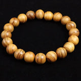 Japanese Natural Ise Cedar Wood 11mm Bead Bracelet 6.62g (ID:61694)