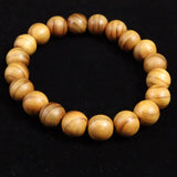 Japanese Natural Ise Cedar Wood 11mm Bead Bracelet 6.62g (ID:61694)