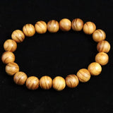 Japanese Natural Ise Cedar Wood 11mm Bead Bracelet 6.62g (ID:61694)