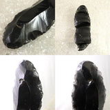 Japanese Natural Obsidian 101mm Lithic Artifact 52.0g (ID:61699)