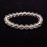 Japanese Natural Included Quartz 8mm Bead Bracelet 18.0g (ID:62377)
