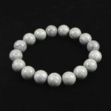 Japanese Natural Omi Rhyolite 12mm Bead Bracelet 41.0g (ID:62442)