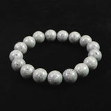 Japanese Natural Omi Rhyolite 12mm Bead Bracelet 41.0g (ID:62442)
