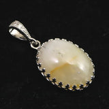 Japanese Natural Quartz 19mm Oval Pendanttop 3.8g (ID:62716)