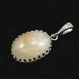 Japanese Natural Quartz 19mm Oval Pendanttop 3.8g (ID:62716)