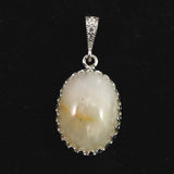 Japanese Natural Quartz 19mm Oval Pendanttop 3.8g (ID:62716)