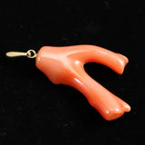 Japanese Natural Gem Coral Pendanttop 1.94g (ID:63334)
