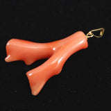 Japanese Natural Gem Coral Pendanttop 1.94g (ID:63334)