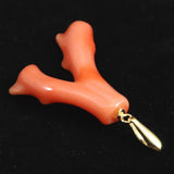 Japanese Natural Gem Coral Pendanttop 1.94g (ID:63334)