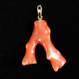 Japanese Natural Gem Coral Pendanttop 1.94g (ID:63334)