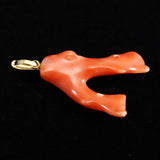 Japanese Natural Gem Coral Pendanttop 1.94g (ID:63334)