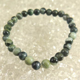 Natural Itoigawa Jadeite Green 6mm Bead Bracelet 8.6g with Certificate (ID:63517)