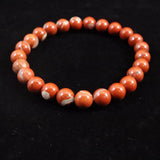 Japanese Natural Akadama Jasper 7.5mm Bead Bracelet 17.3g (ID:63785)