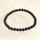 Natural Itoigawa Jadeite Black 6mm Bead Bracelet 11.4g with Certificate (ID:64254)
