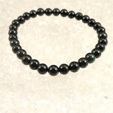 Natural Itoigawa Jadeite Black 6mm Bead Bracelet 11.4g with Certificate (ID:64254)