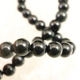 Natural Itoigawa Jadeite Black 6mm Bead Bracelet 11.4g with Certificate (ID:64254)