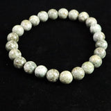 Japanese Natural Mt. Fuji Sazare Stone Bead Bracelet 8mm 17.6g with Certificate (ID:64346)