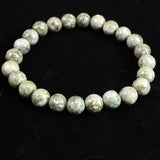 Japanese Natural Mt. Fuji Sazare Stone Bead Bracelet 8mm 17.6g with Certificate (ID:64346)