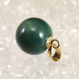 Izumo Jasper Pendanttop 18K Yellow Gold 12.5mm 2.86g with Directory Card (ID:64766)