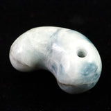 Natural Itoigawa Jadeite Blue 28mm Magatama 12.9g with Certificate (ID:64930)