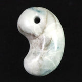 Natural Itoigawa Jadeite Blue 28mm Magatama 12.9g with Certificate (ID:64930)