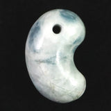 Natural Itoigawa Jadeite Blue 28mm Magatama 12.9g with Certificate (ID:64930)