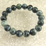 Natural Itoigawa Jadeite Green 12mm Bead Bracelet 50.6g with Certificate (ID:65034)