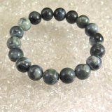 Natural Itoigawa Jadeite Green 12mm Bead Bracelet 50.6g with Certificate (ID:65034)