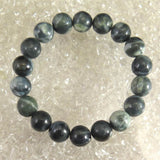 Natural Itoigawa Jadeite Green 12mm Bead Bracelet 50.6g with Certificate (ID:65034)