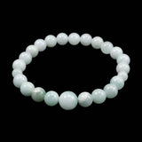 Natural Itoigawa Jadeite Light Green 8mm Bead Bracelet 22.8g with Certificate (ID:65420)